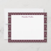 Personalized Knit Pattern Note Card Mitteilungskarte (Vorderseite)
