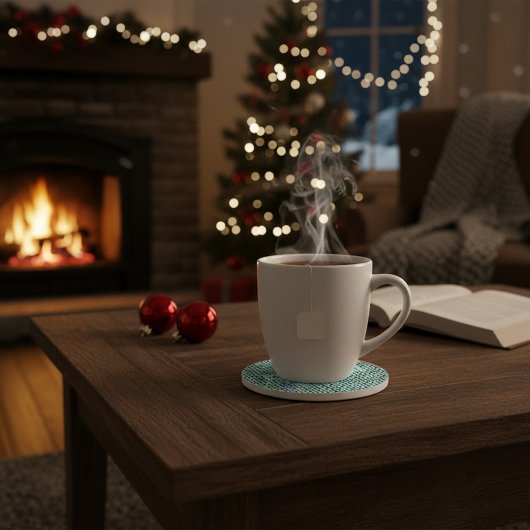 Personalized Knit Pattern Sandstone Coaster Getränkeuntersetzer