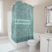 Personalized Knit Pattern Shower Curtain Duschvorhang (Beispiel)