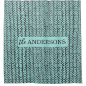 Personalized Knit Pattern Shower Curtain Duschvorhang (Vorderseite)