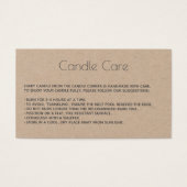 Personalized Kraft Paper Logo Candle Care Card (Vorderseite)
