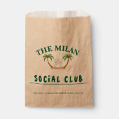 Personalized Kraft Wedding Tropical Palm Trees & H Geschenktütchen (Vorderseite)