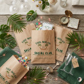 Personalized Kraft Wedding Tropical Palm Trees & H Geschenktütchen