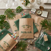 Personalized Kraft Wedding Tropical Palm Trees & H Geschenktütchen