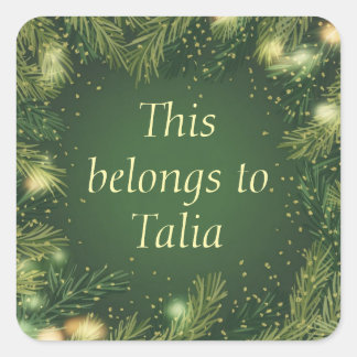 Personalized labels quadratischer aufkleber