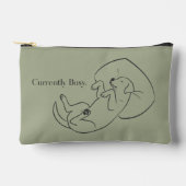 Personalized Labrador Pouch Sage Green Dog Mom Bag Zubehörtasche (Vorderseite)