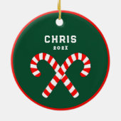Personalized Lacrosse Collectible Keramik Ornament (Hinten)