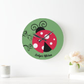 Personalized Lady Bug Kitchen Clock Ladybug Große Wanduhr (Zuhause)