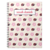 Personalized Ladybug and flower Pattern Notizblock (Vorderseite)
