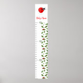 Personalized Ladybug Baby Growth Chart Poster (Vorne)
