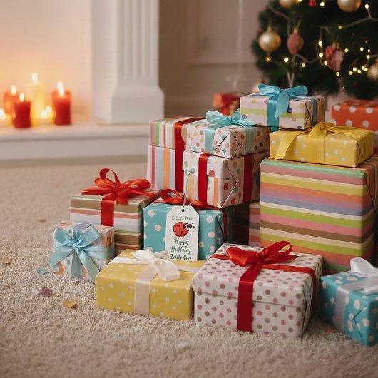 Personalized Ladybug Birthday Gift Tag Geschenkanhänger