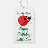 Personalized Ladybug Birthday Gift Tag Geschenkanhänger (Vorderseite)