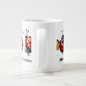 Personalized Ladybug Couple Mug Jumbo-Tasse (Rückseite)