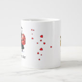 Personalized Ladybug Couple Mug Jumbo-Tasse (Vorderseite)