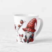 Personalized Ladybug Gnomes Latte Mug Milchtasse (Rechte Ecke)