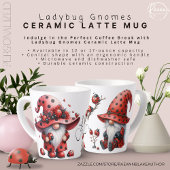 Personalized Ladybug Gnomes Latte Mug Milchtasse