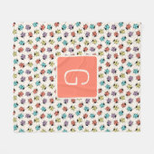 Personalized Ladybug Throw Blanket Fleecedecke (Vorderseite (Horizontal))
