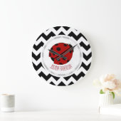 Personalized Ladybug Wall Clock Große Wanduhr (Zuhause)