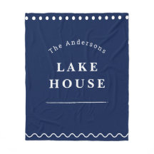 Personalized Lake House Navy Blue
