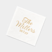 Personalized Last Name Custom Wedding Reception Servietten Mit Folie (Links)
