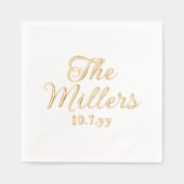 Personalized Last Name Custom Wedding Reception Servietten Mit Folie (Vorderseite)