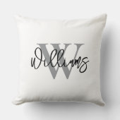 Personalized Last Name Wedding Throw Pillow Kissen (Vorderseite)
