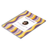 Personalized Lavender and Yellow Wave Patterned  Notizblock (Linke Seite)