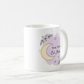 Personalized Lavender Eid Mubarak Coffee Mug Kaffeetasse (VorderseiteRechts)