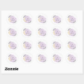 Personalized Lavender Eid Mubarak Stickers (Blatt)