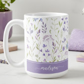 Personalized Lavender Floral Mug Kaffeetasse