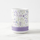 Personalized Lavender Floral Mug Kaffeetasse (Mittel)