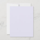 Personalized Lavender Floral Note Card Mitteilungskarte (Rückseite)