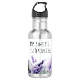 Personalized Lavender Flowers Teacher Appreciation Edelstahlflasche