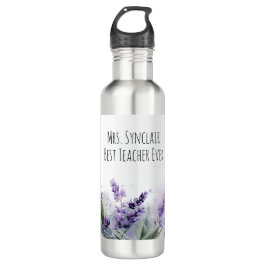 Personalized Lavender Flowers Teacher Appreciation Edelstahlflasche