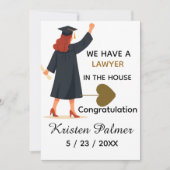 Personalized law school graduation  karte (Vorderseite)