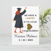 Personalized law school graduation  karte (Stehend Vorderseite)