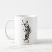 Personalized Law School/Lawyer Lady Justice Kaffeetasse (Links)