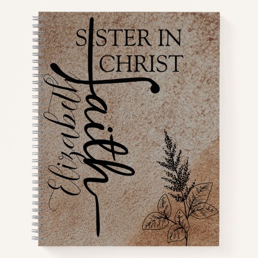 Personalized Leather Christian Journal for Her,  Notizblock (Vorderseite)