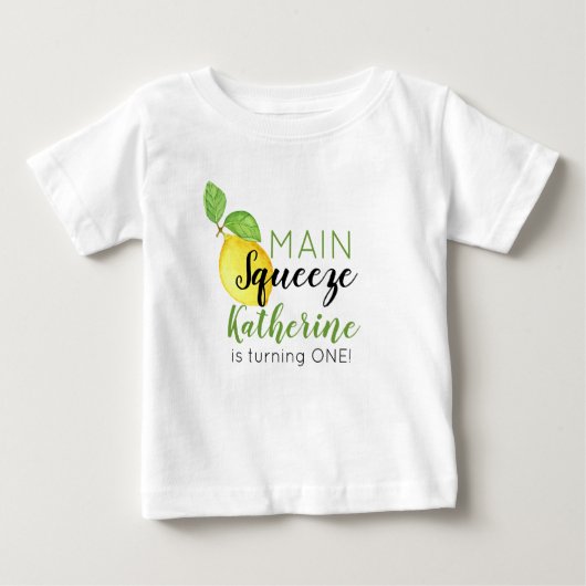 Personalized Lemon Birthday ONE t shirt (Vorderseite)