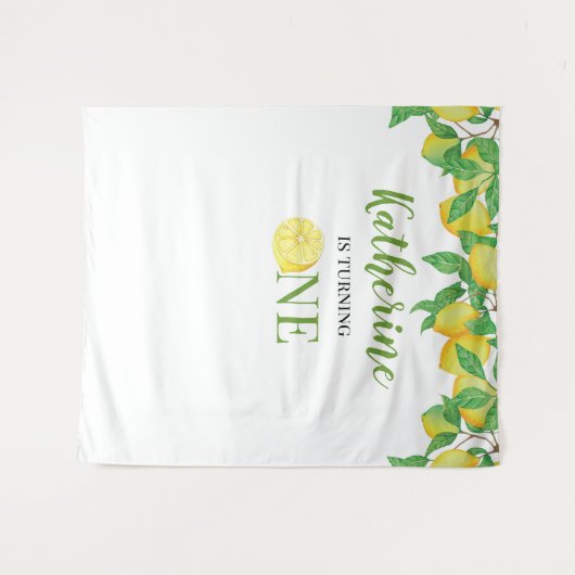 Personalized Lemon Birthday Wandteppich (Vorderseite (Horizontal))