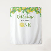 Personalized Lemon Birthday Wandteppich (Vorderseite)