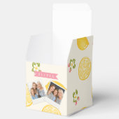 Personalized Lemon Floral Summer Custom Name Geschenkschachtel (Geöffnet)