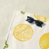 Personalized Lemon Floral Summer Custom Name Strandtuch (Beispiel)