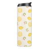 Personalized Lemon Floral Summer Custom Name Thermosbecher (Nach links gedreht)