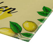 Personalized Lemon Glass Cutting Board Schneidebrett (Ecke)