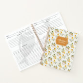 Personalized Lemon Pattern Recipe Book Notizblock (Innenseite)