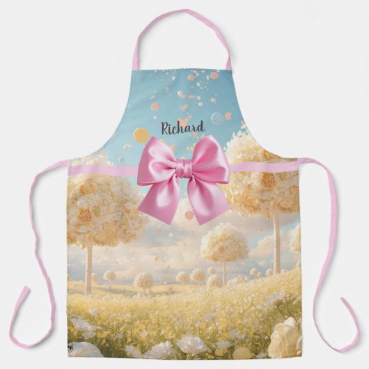 Personalized Lemon Pink Meadow Candy Dreamscape Schürze (Vorderseite)