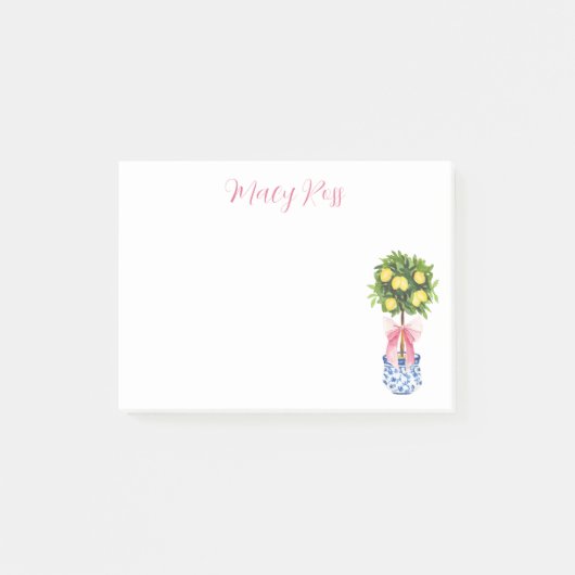 Personalized Lemon Topiary Tree Post-it Klebezettel (Vorderseite)