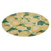 Personalized Lemons Greenery  Schneidebrett (Ecke)