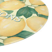 Personalized Lemons Greenery  Schneidebrett (Ecke)